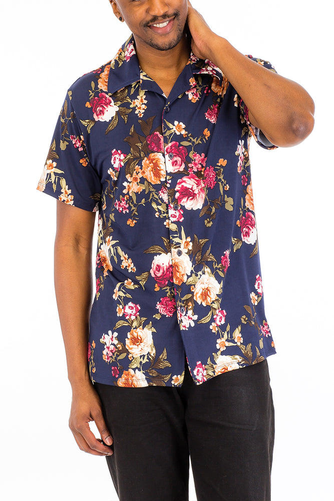 Riviera Floral Button Up