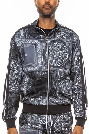 
                  
                    Load image into Gallery viewer, Paisley All Over Print Track Jacket
                  
                