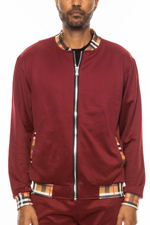 
                  
                    Load image into Gallery viewer, Checkered Detail Track Jacket
                  
                