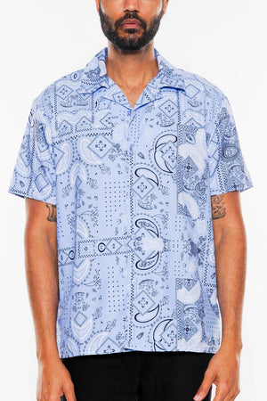 
                  
                    Load image into Gallery viewer, Haze Paisley Button Down Shirt
                  
                