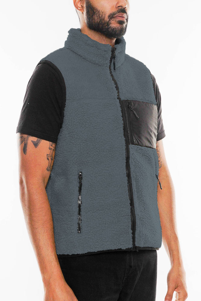 
                  
                    Load image into Gallery viewer, Sherpa Full Zip Vest
                  
                
