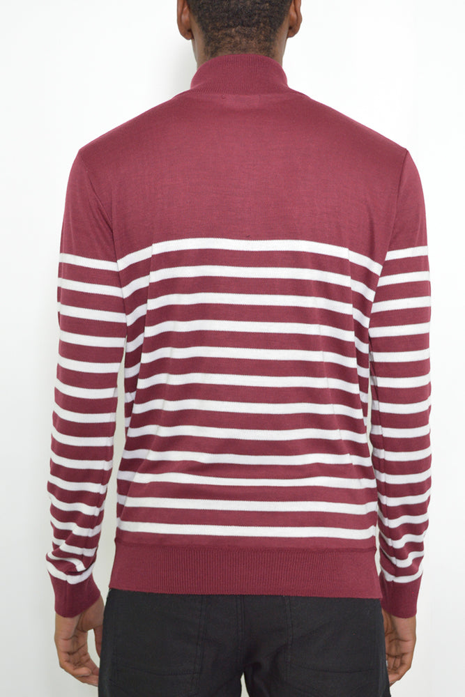 
                  
                    Load image into Gallery viewer, QUARTER ZIP STRIPE PULLOVER
                  
                