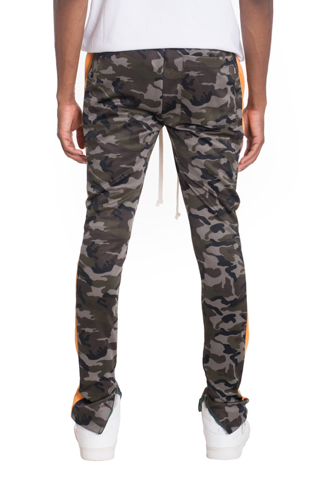 
                  
                    Load image into Gallery viewer, CAMO SIDE STRIPE TRACK PANTS
                  
                