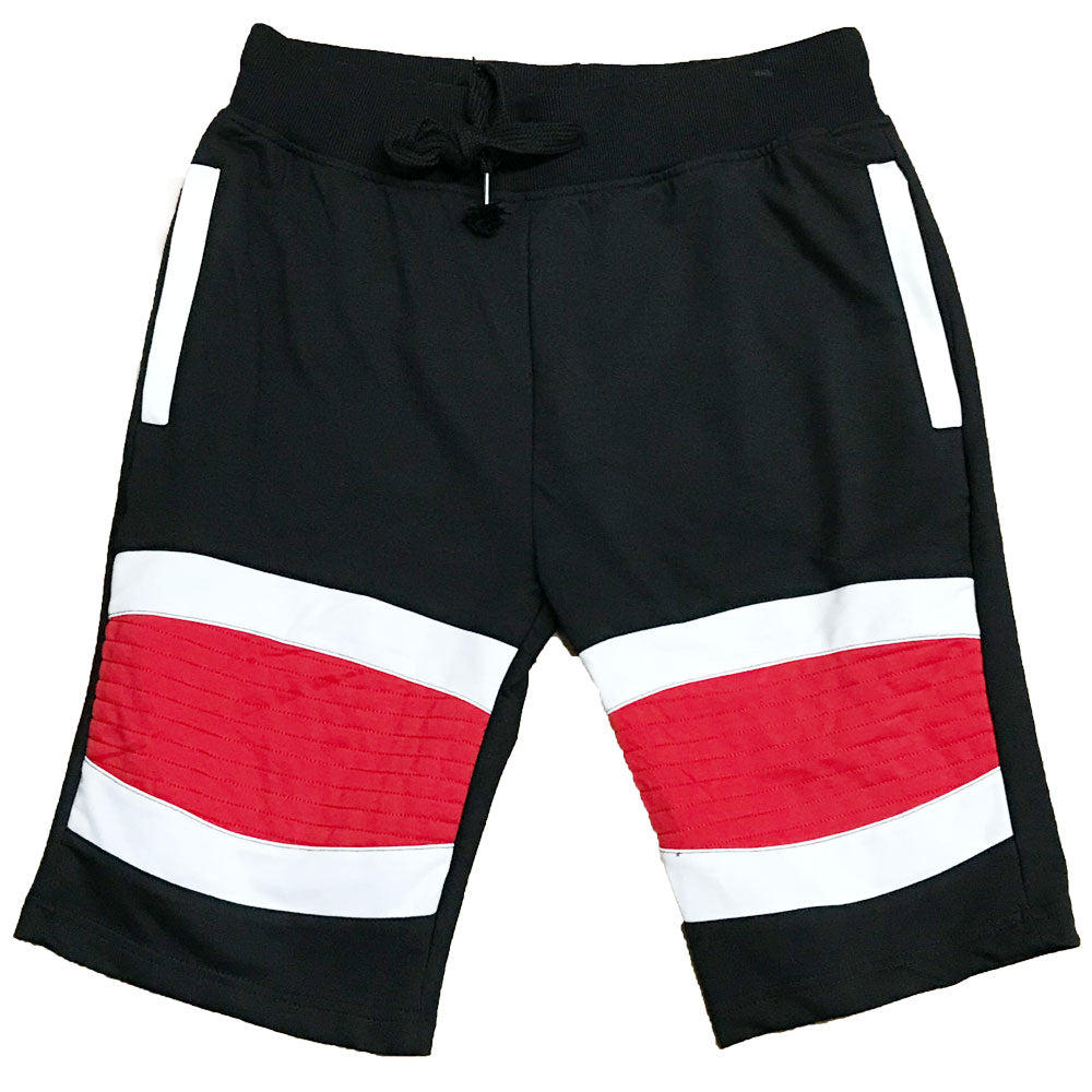 
                  
                    Load image into Gallery viewer, Red Stripe Moto Shorts
                  
                