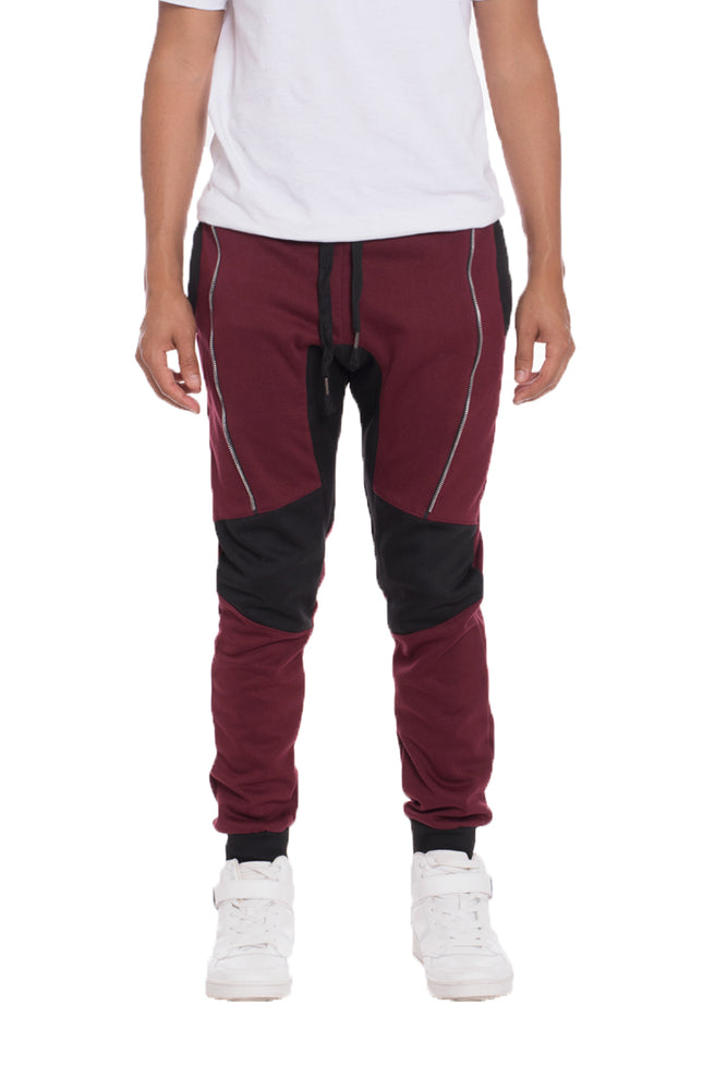 
                  
                    Load image into Gallery viewer, Faux Zip Moto Sweats
                  
                