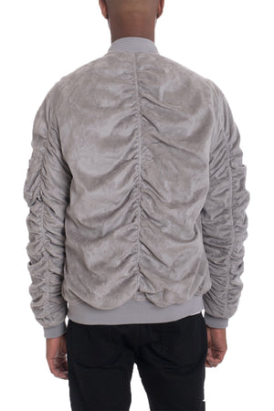 
                  
                    Load image into Gallery viewer, Faux Suede Tagged Bomber
                  
                