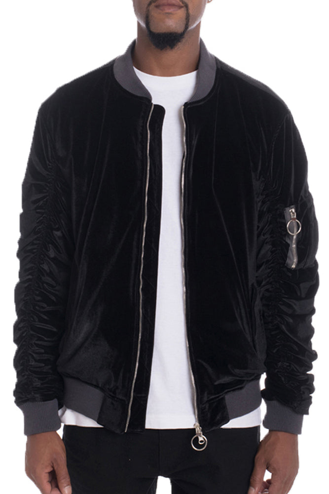 
                  
                    Load image into Gallery viewer, Velour Bomber Jacket
                  
                
