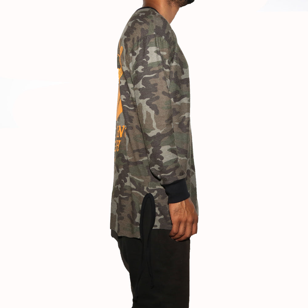 
                  
                    Load image into Gallery viewer, CHEATING DEATH CAMO LONG SLEEVE
                  
                