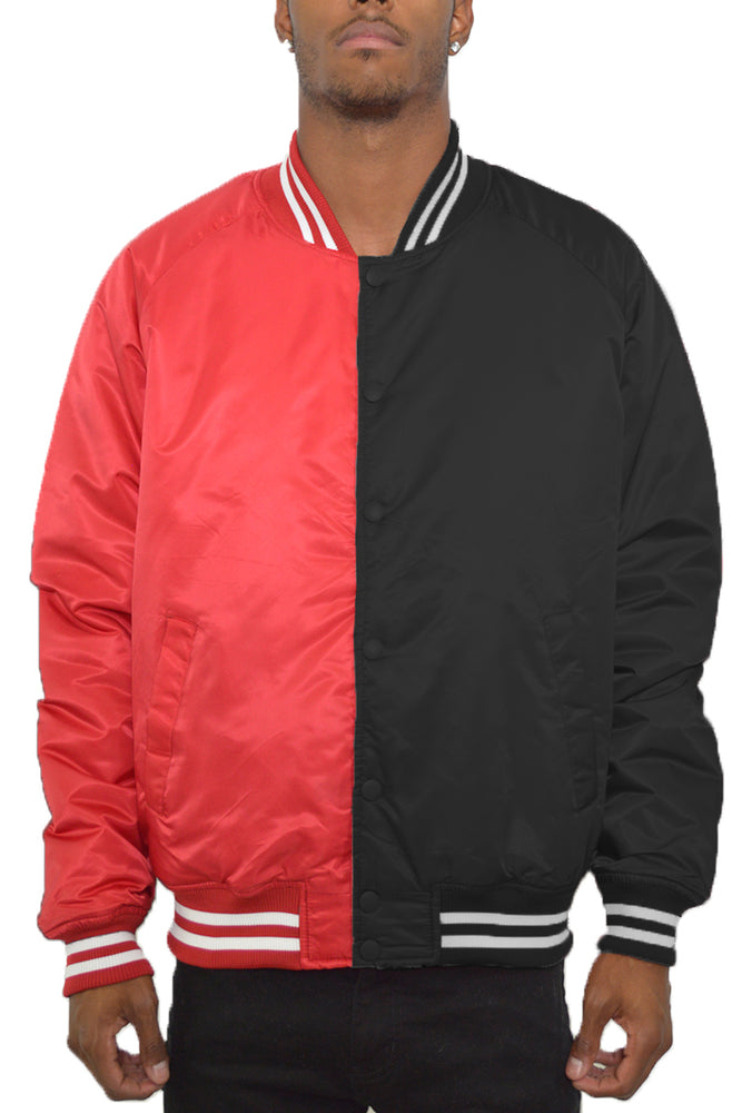 Two Tone Varsity Bomber Jacket