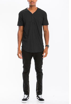 
                  
                    Load image into Gallery viewer, Henley Scallop Tee
                  
                