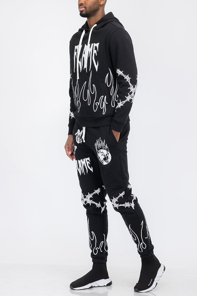 
                  
                    Load image into Gallery viewer, Chenille Flame Sweat Suit
                  
                