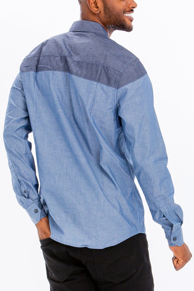 
                  
                    Load image into Gallery viewer, Milo Two Tone Long Sleeve Shirt
                  
                