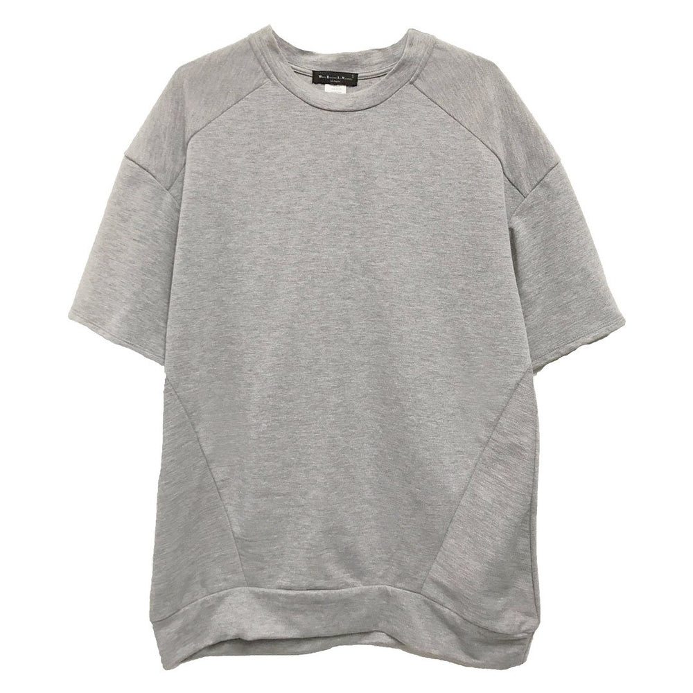 REVERSE FRENCH TERRY TEE- GREY