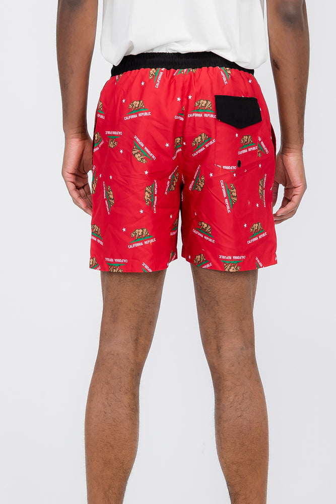 
                  
                    Load image into Gallery viewer, Duplicated Cali Rep Print Swim Shorts
                  
                