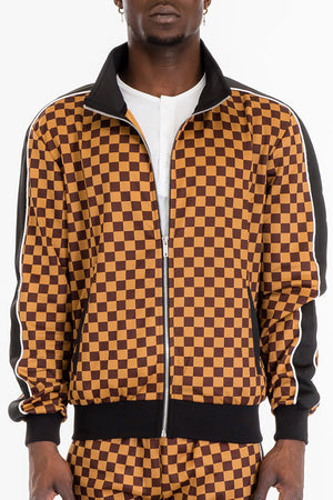 Louis Vuitton Blue & Orange Camo Monogram Fleece Zip Up Jacket