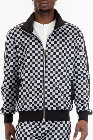 
                  
                    Load image into Gallery viewer, Mastermind Checkered Track Jacket
                  
                