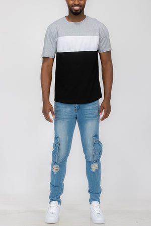 
                  
                    Load image into Gallery viewer, Justin Color Block Tee
                  
                