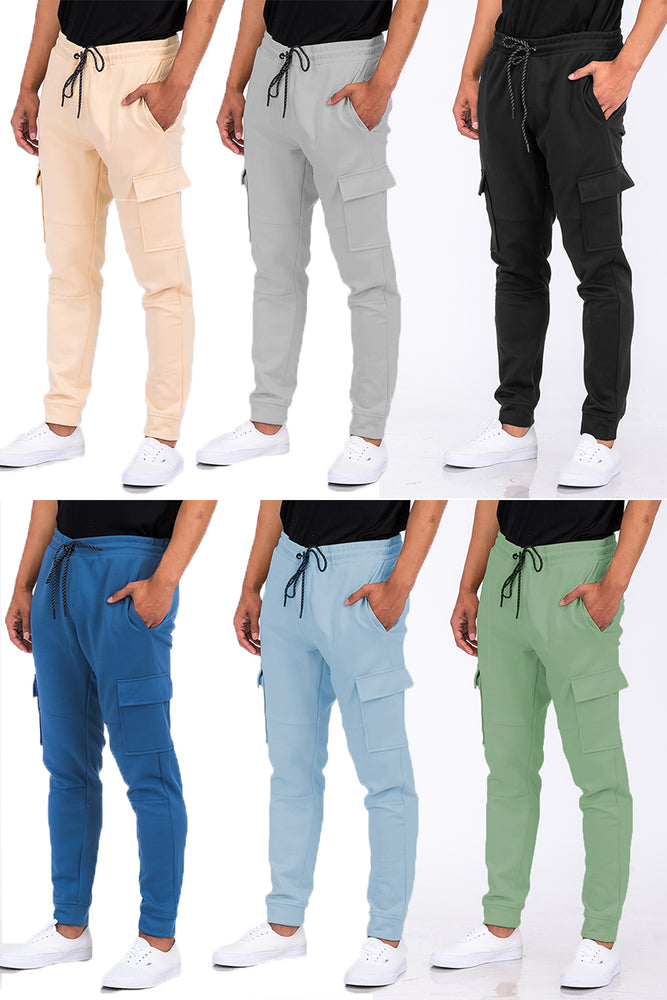 
                  
                    Load image into Gallery viewer, Cotton Blend Cargo Joggers
                  
                