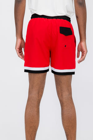 
                  
                    Load image into Gallery viewer, Fronted Cali Rep Print Swim Shorts
                  
                