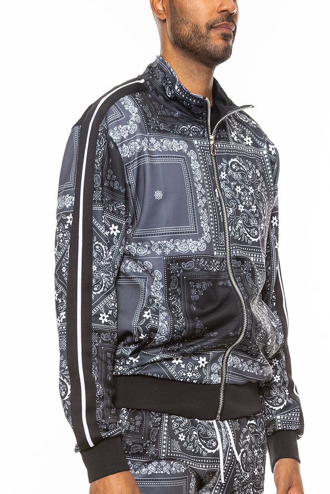 
                  
                    Load image into Gallery viewer, Paisley All Over Print Track Jacket
                  
                