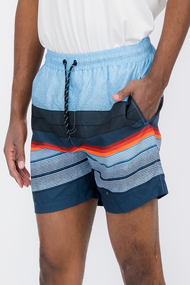 
                  
                    Load image into Gallery viewer, Striped Print Swim Shorts
                  
                