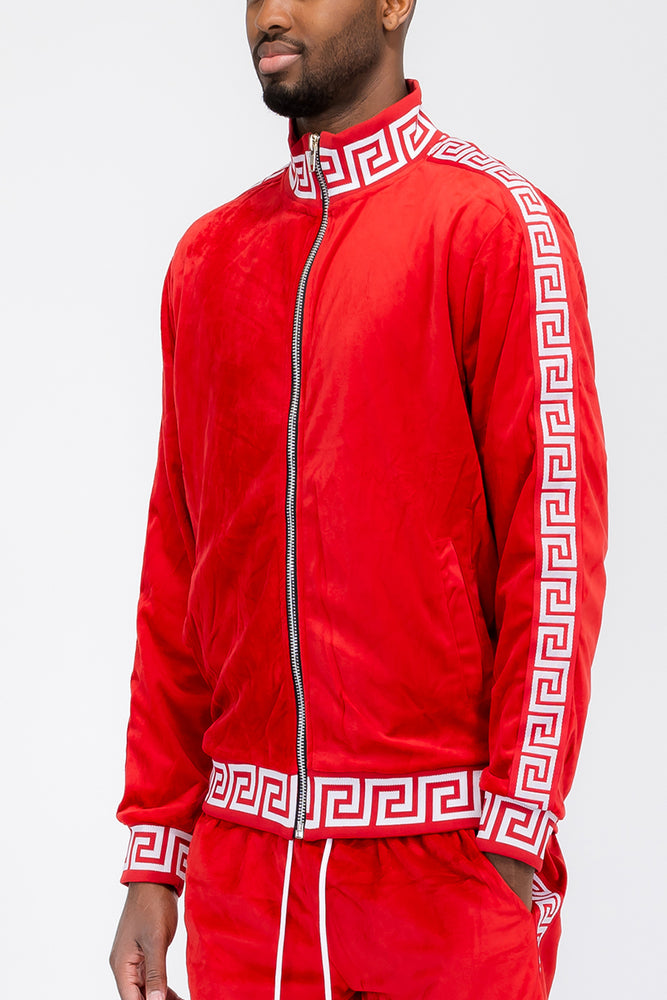 
                  
                    Load image into Gallery viewer, Status Velour Track Jacket
                  
                